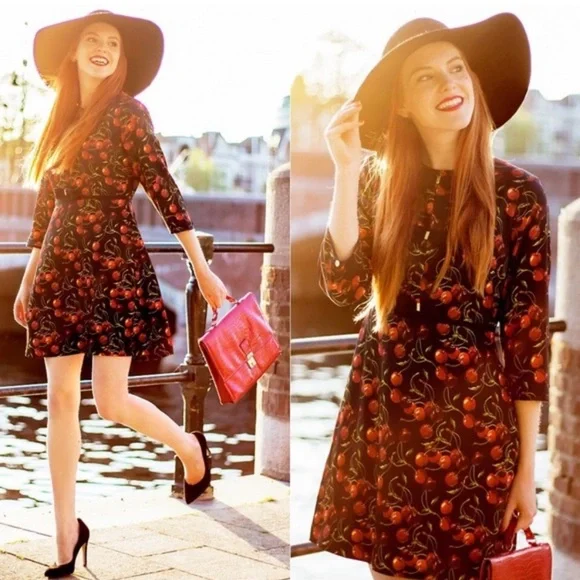 Ted Baker Dresses Ted Baker Frya Cheerful Cherry Bow Dress
